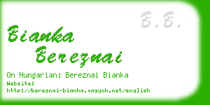 bianka bereznai business card